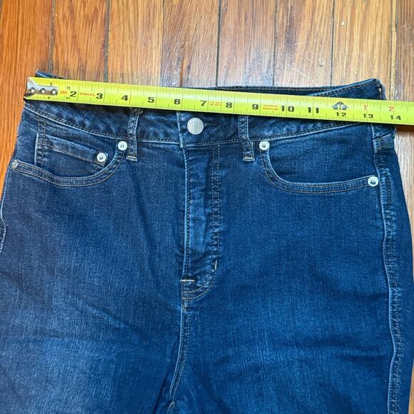 Free People Jeans Skinny Curvy High Rise Dark Blue Wash Size 30 27x27 - Picture 2 of 9